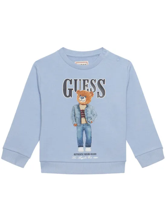 Guess Bluza N6RQ03 KAD74 Błękitny Regular Fit