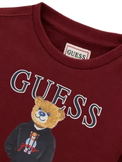 Guess Bluza N6YQ05 K4096 Bordowy Regular Fit