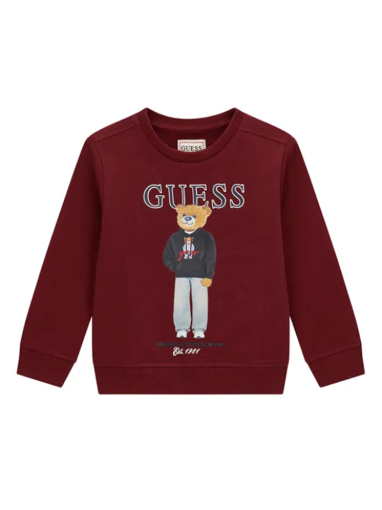 Guess Bluza N6YQ05 K4096 Bordowy Regular Fit