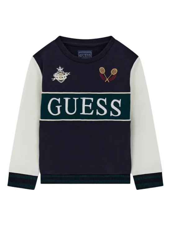 Guess Bluza N6YQ08 K4101 Granatowy Regular Fit