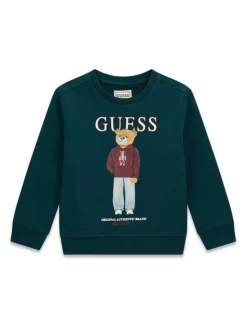 Guess Bluza N6YQ05 K4096 Zielony ciemny Regular Fit