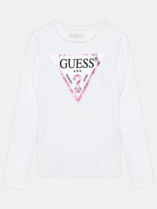 Guess Bluzka J84I36 K8HM0 Biały Regular Fit