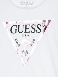 Guess Bluzka J84I36 K8HM0 Biały Regular Fit