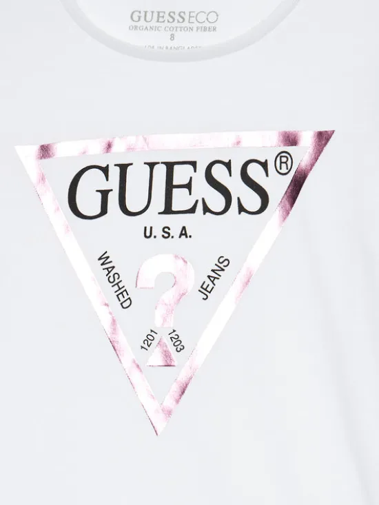 Guess Bluzka J84I36 K8HM0 Biały Regular Fit