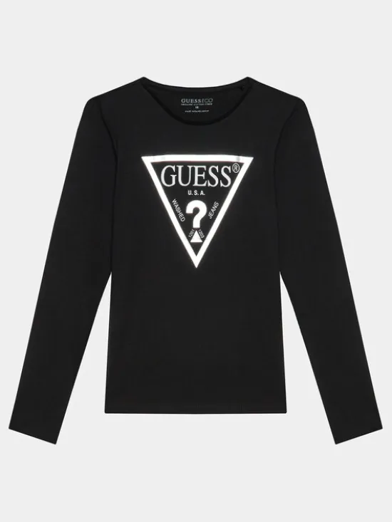 Guess Bluzka J84I36 K8HM0 Czarny Regular Fit
