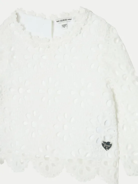 Guess Bluzka J5RH04 WGWR0 Biały Regular Fit