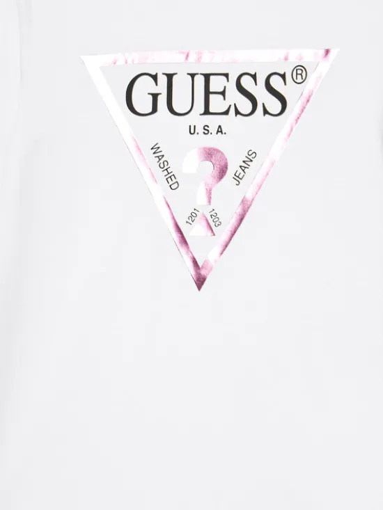 Guess Bluzka K84I18 K8HM0 Biały Regular Fit