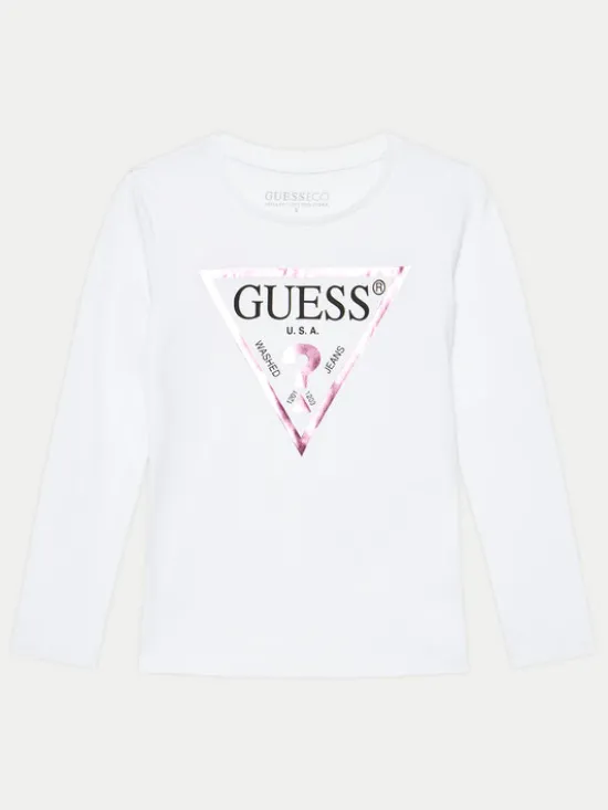 Guess Bluzka K84I18 K8HM0 Biały Regular Fit
