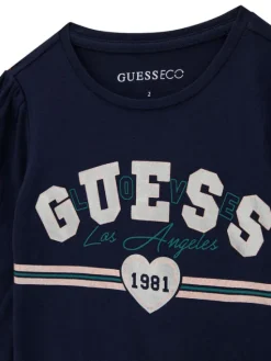 Guess Bluzka K6YI18 K3698 Granatowy Regular Fit