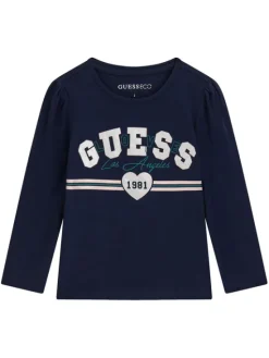 Guess Bluzka K6YI18 K3698 Granatowy Regular Fit
