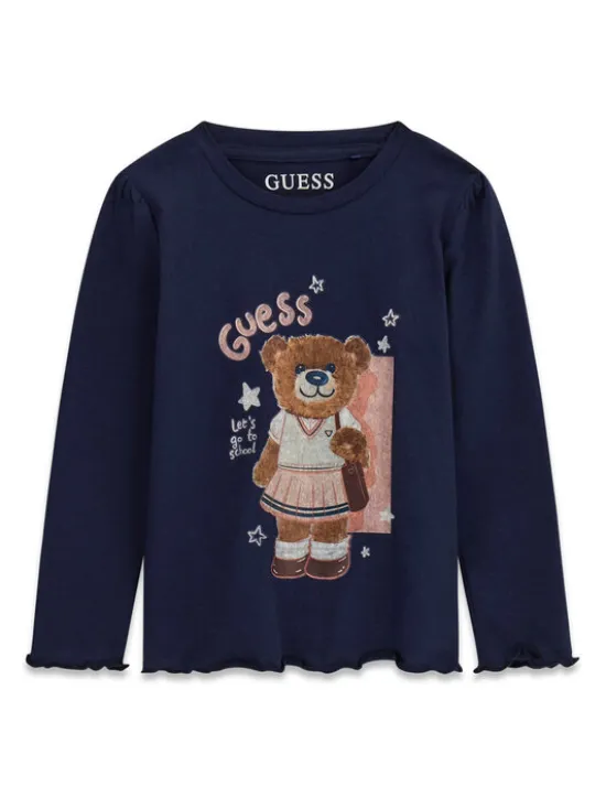 Guess Bluzka K6YI11 K3676 Granatowy Regular Fit