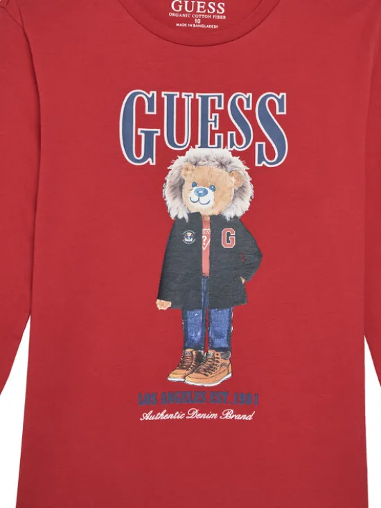 Guess Bluzka L5BI09I3Z14 Czerwony Regular Fit