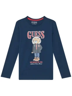 Guess Bluzka L5BI09I3Z14 Granatowy Regular Fit