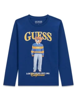 Guess Bluzka L6BI11 K5732 Granatowy Regular Fit