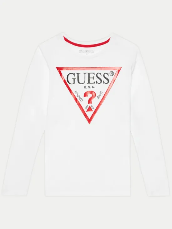 Guess Bluzka L84I29 K8HM0 Biały Regular Fit