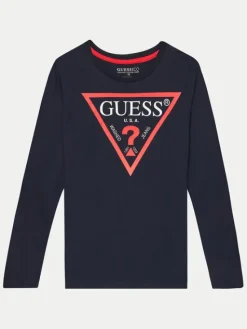 Guess Bluzka L84I29 K8HM0 Granatowy Regular Fit