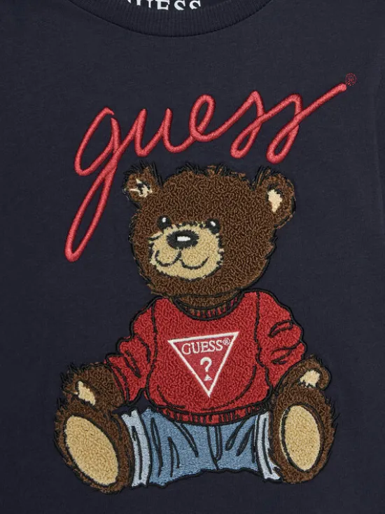 Guess Bluzka L5RI32 K8HM4 Granatowy Regular Fit