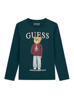 Guess Bluzka L6YI20 K3752 Zielony ciemny Regular Fit