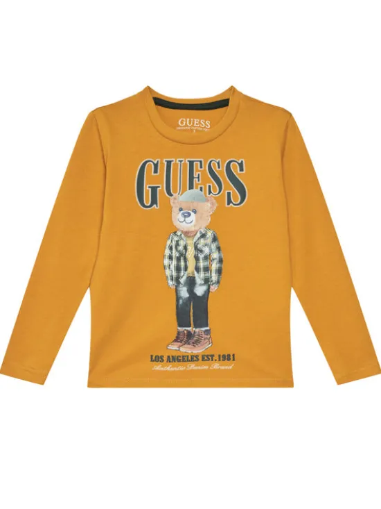 Guess Bluzka N5BI04 I3Z14 Żółty Regular Fit
