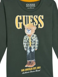 Guess Bluzka N5BI04I3Z14 Zielony Regular Fit