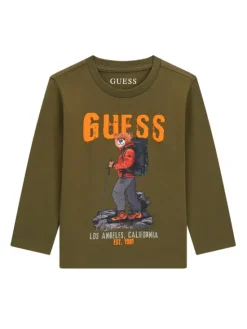Guess Bluzka N6BI04 K5854 Zielony Regular Fit