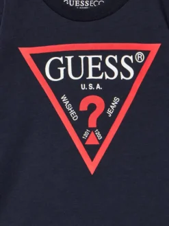 Guess Bluzka N84I24 K8HM0 Granatowy Regular Fit