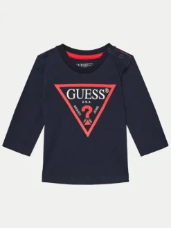 Guess Bluzka N84I24 K8HM0 Granatowy Regular Fit