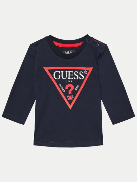 Guess Bluzka N84I24 K8HM0 Granatowy Regular Fit