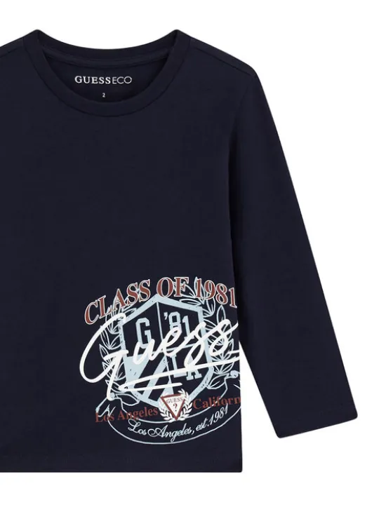 Guess Bluzka N6YI14 K3802 Granatowy Regular Fit