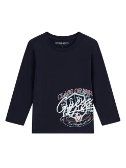 Guess Bluzka N6YI14 K3802 Granatowy Regular Fit