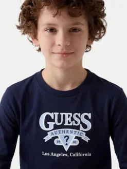 Guess Bluzka N6YI12 K3800 Granatowy Regular Fit