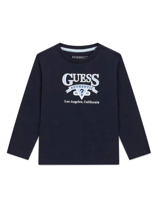Guess Bluzka N6YI12 K3800 Granatowy Regular Fit
