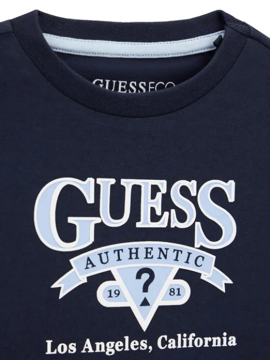 Guess Bluzka N6YI12 K3800 Granatowy Regular Fit
