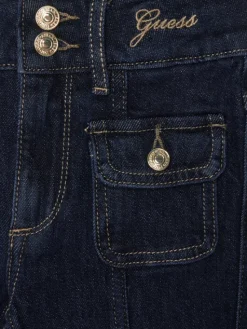 Guess Jeansy J5BA16 D5FM0 Granatowy Flare Fit