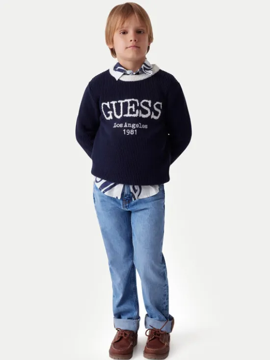 Guess Jeansy L6RA01 D58M2 Niebieski Straight Fit