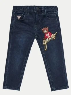 Guess Jeansy N4BA06 D4CA0 Granatowy Regular Fit