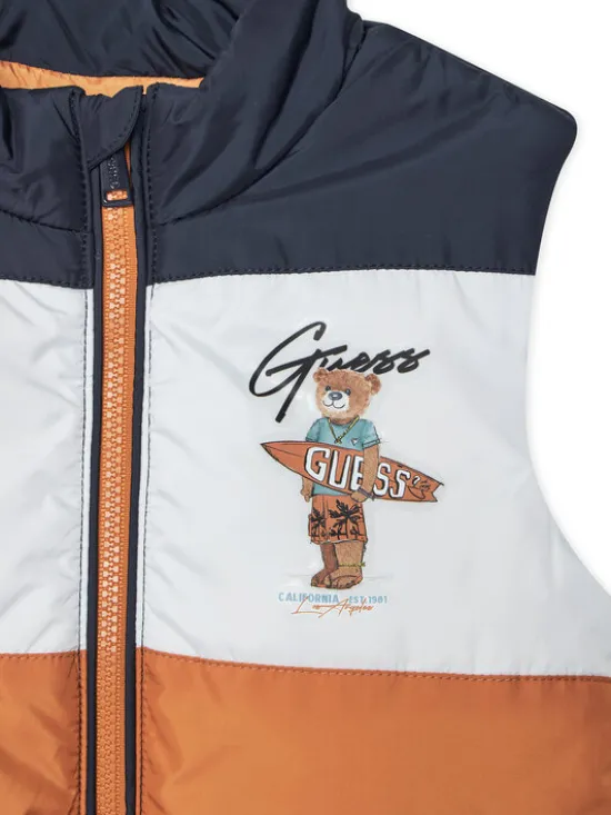 Guess Kamizelka N6GL02 WCFM2 Granatowy Regular Fit