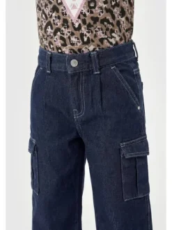 Guess Kids Spodnie materiałowe 183395 Niebieski Regular Fit