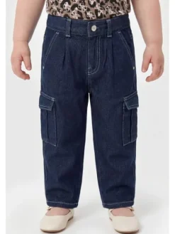Guess Kids Spodnie materiałowe 183395 Niebieski Regular Fit
