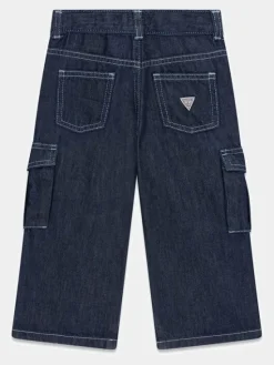 Guess Kids Spodnie materiałowe 183395 Niebieski Regular Fit