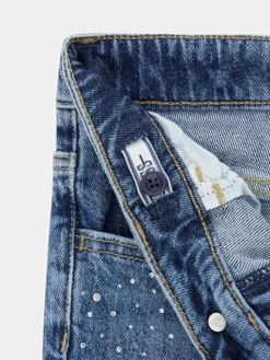 Guess Kids Spodnie materiałowe 183381 Niebieski Regular Fit