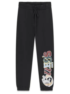 Guess Kids Spodnie materiałowe 183846 Czarny Regular Fit