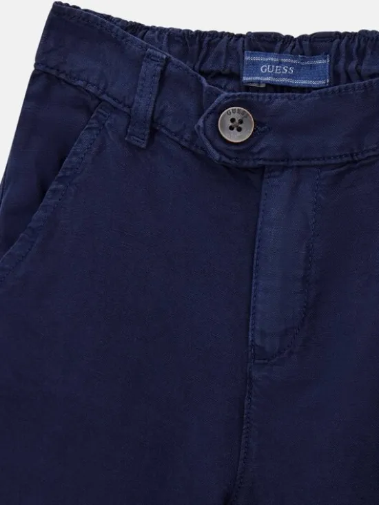 Guess Kids Spodnie materiałowe 172557 Niebieski Regular Fit