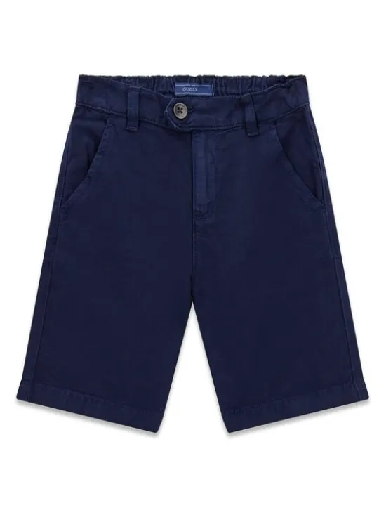 Guess Kids Spodnie materiałowe 172557 Niebieski Regular Fit