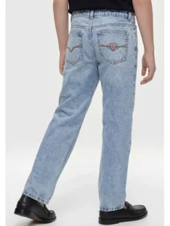 Guess Kids Spodnie materiałowe 183119 Niebieski Regular Fit
