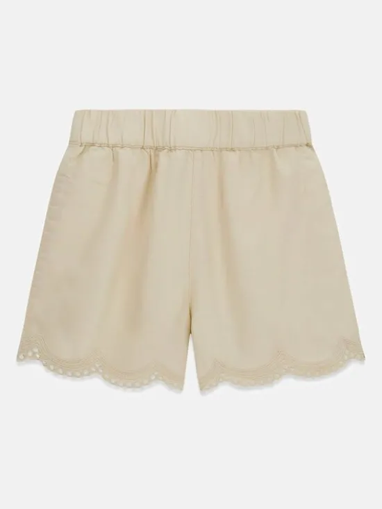 Guess Kids Spodnie materiałowe 182553 Beżowy Regular Fit