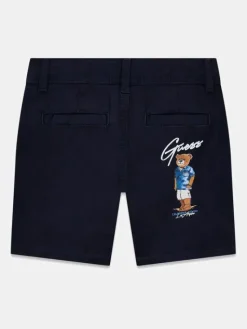 Guess Kids Spodnie materiałowe 181441 Niebieski Regular Fit