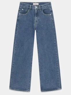 Guess Kids Spodnie materiałowe 183379 Niebieski Regular Fit