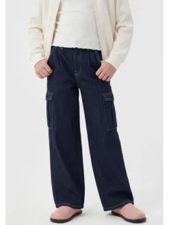 Guess Kids Spodnie materiałowe 183815 Niebieski Regular Fit