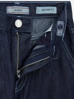 Guess Kids Spodnie materiałowe 183815 Niebieski Regular Fit